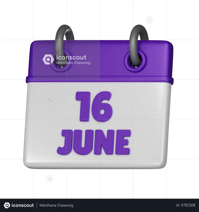 16 June  3D Icon