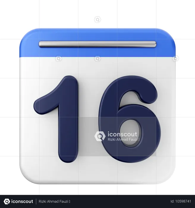 16. Kalender  3D Icon