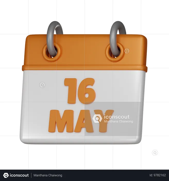 16 mai  3D Icon