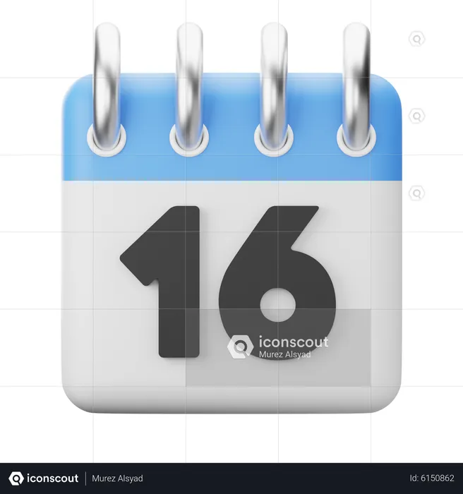 16th-Sixteenth  3D Icon