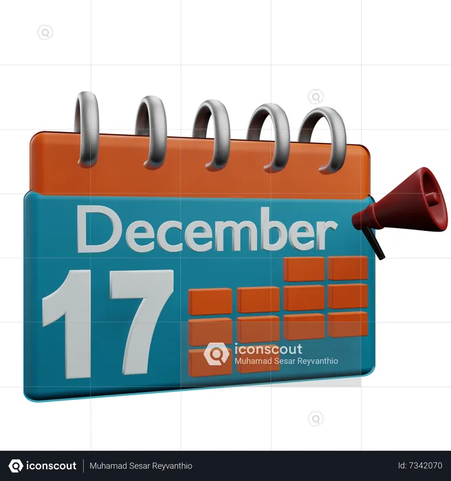 17 de dezembro  3D Icon