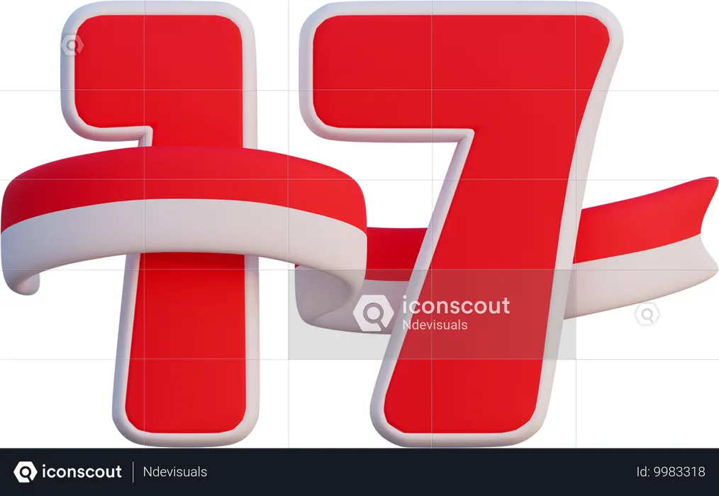 17 letras  3D Icon