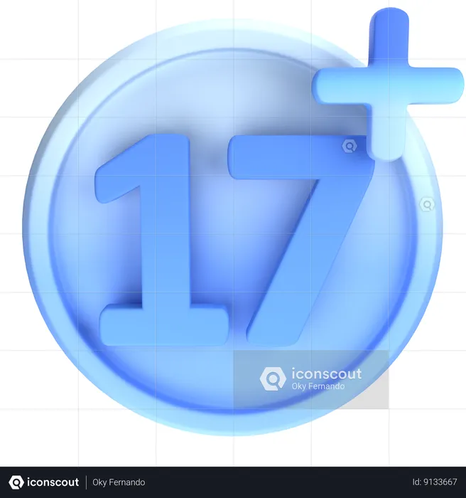 17 Plus  3D Icon