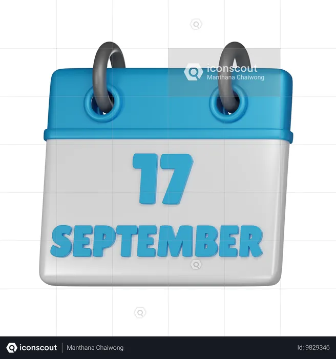 17. September  3D Icon