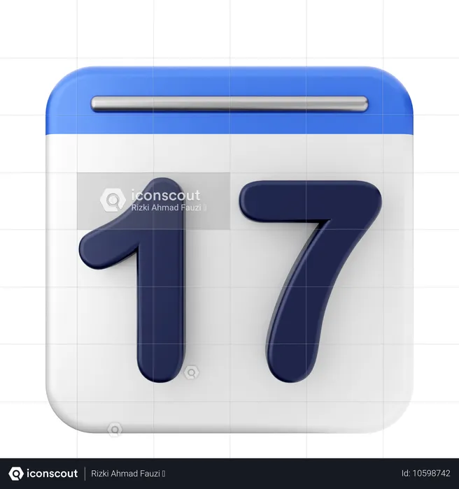 17ème calendrier  3D Icon