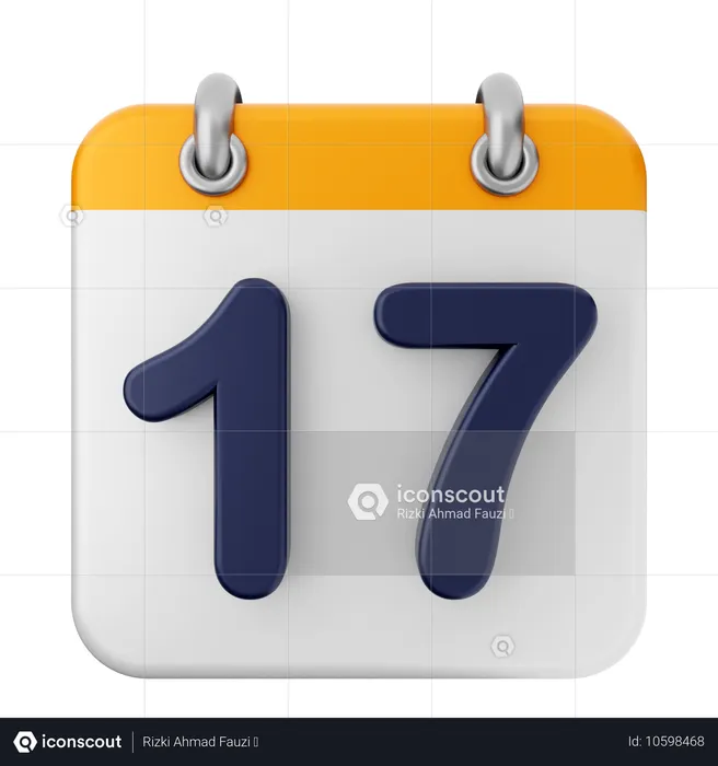 17º calendário  3D Icon