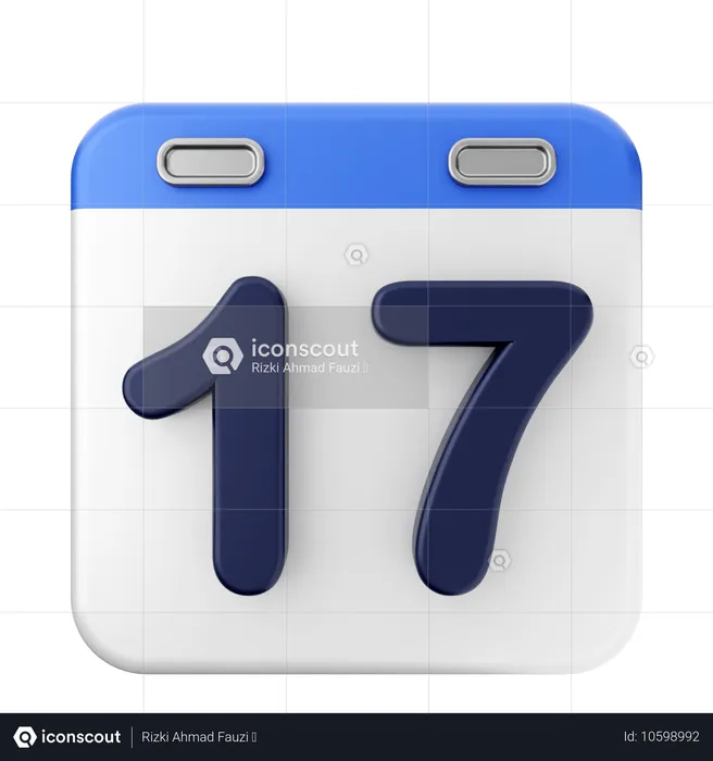 17º calendário  3D Icon