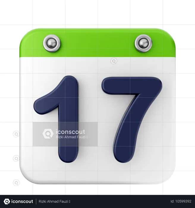 17th Calendar  3D Icon