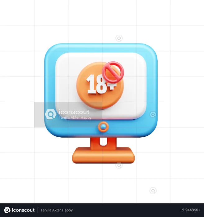 18 Age Not Allowed  3D Icon