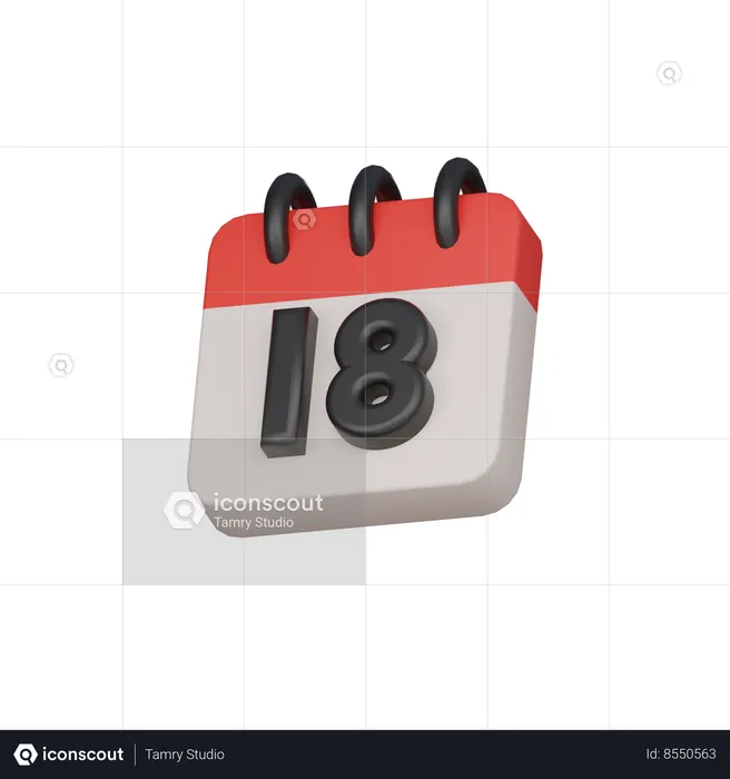 18th the eighteenth day  3D Icon