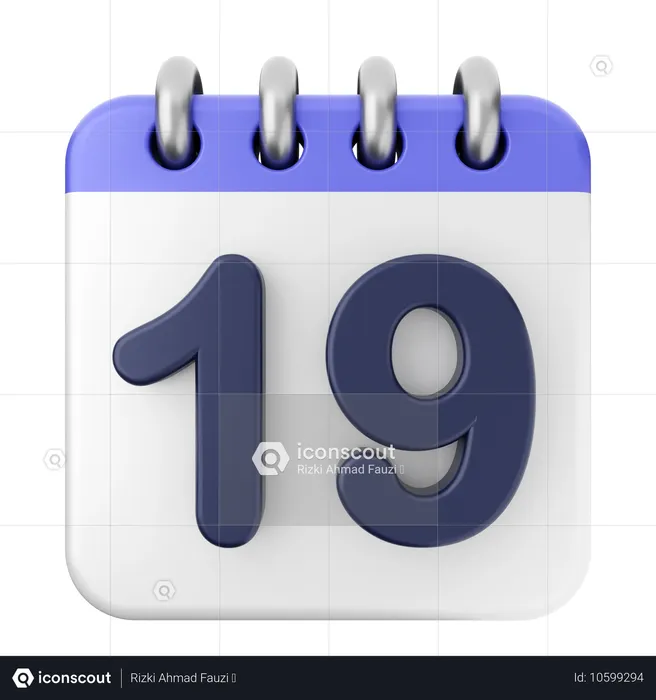 Calendario 19  3D Icon