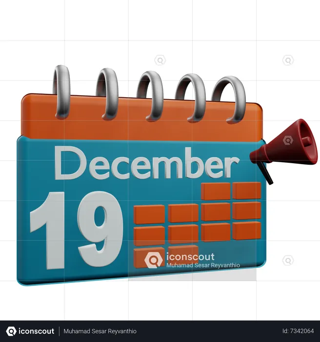 19 de diciembre  3D Icon