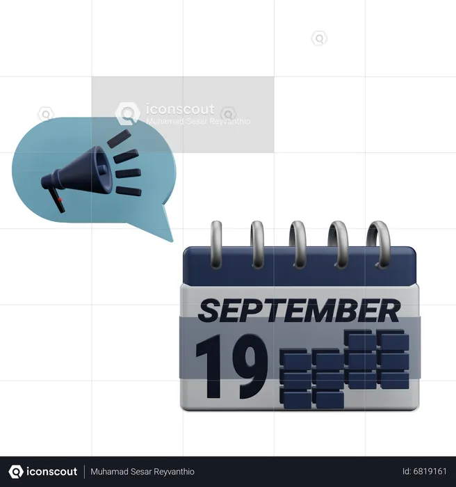 19. September  3D Icon
