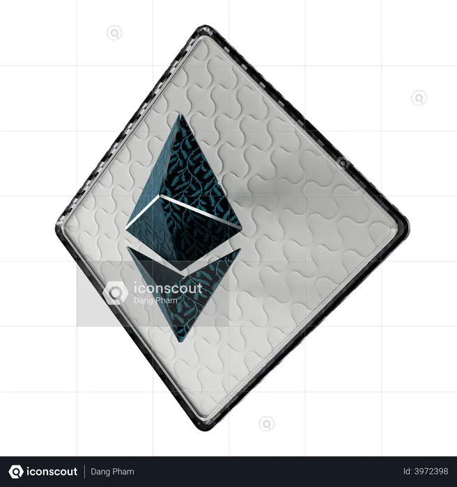 19th Century French Patterns Ethereum  3D Illustration