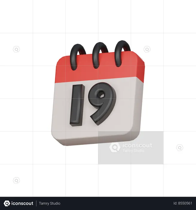 19th the nineteenth day  3D Icon