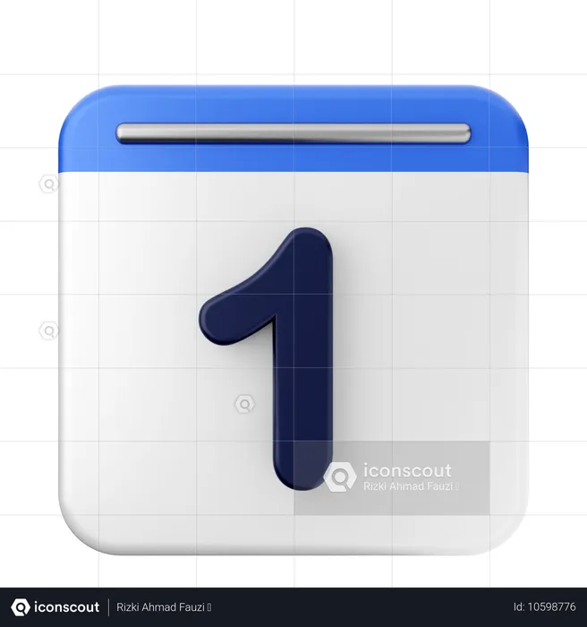 1º Calendário  3D Icon