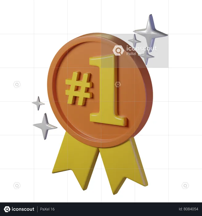 1st Place Medal  3D Icon