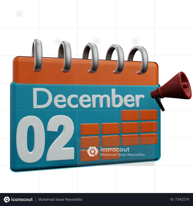 2 de dezembro  3D Icon