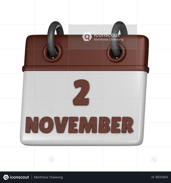 2 de noviembre  3D Icon