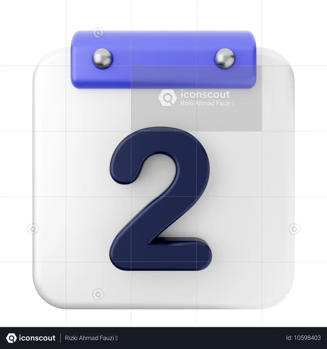 2 Th Calendar  3D Icon