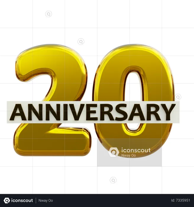 20 Anniversary  3D Icon