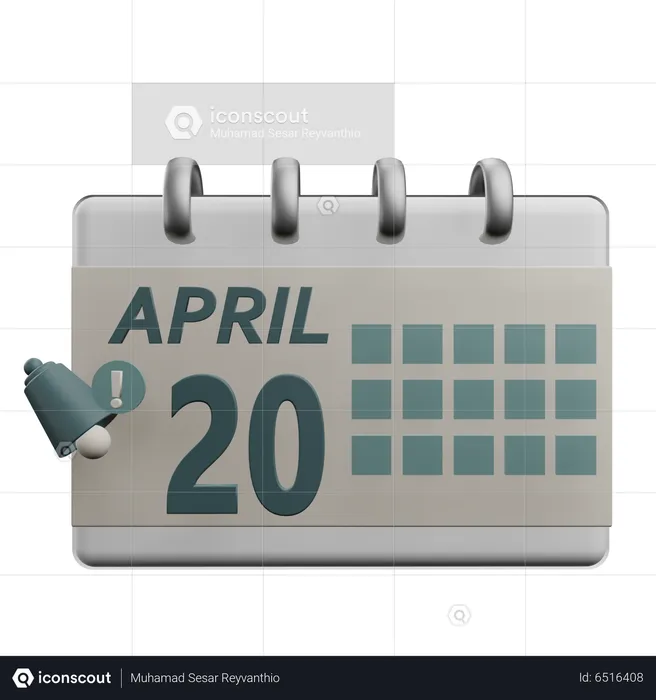 20 april  3D Icon