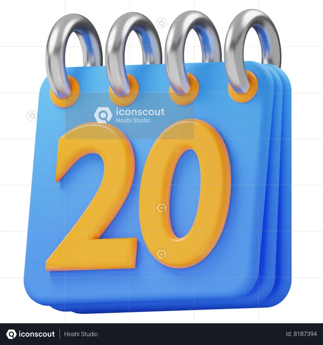 20 data  3D Icon