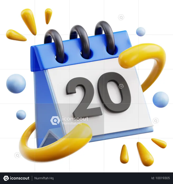 20 Datum  3D Icon