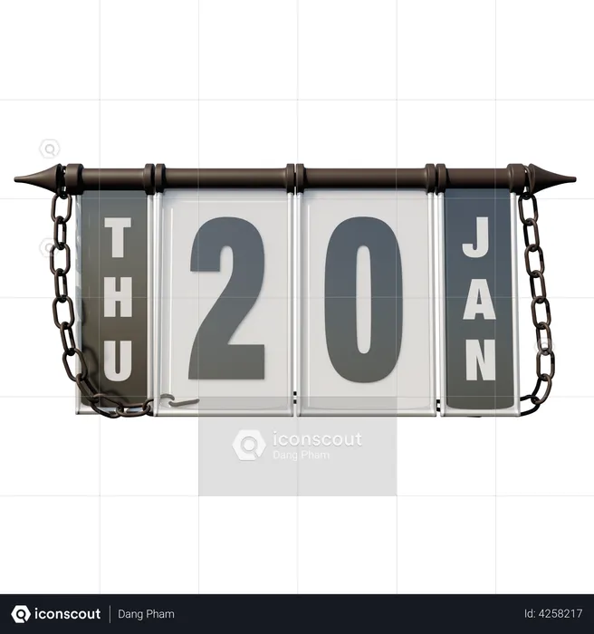 20 janvier 2022 jeu.  3D Illustration