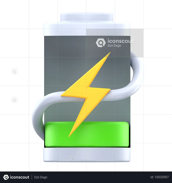 20% status battery charging  3D Icon