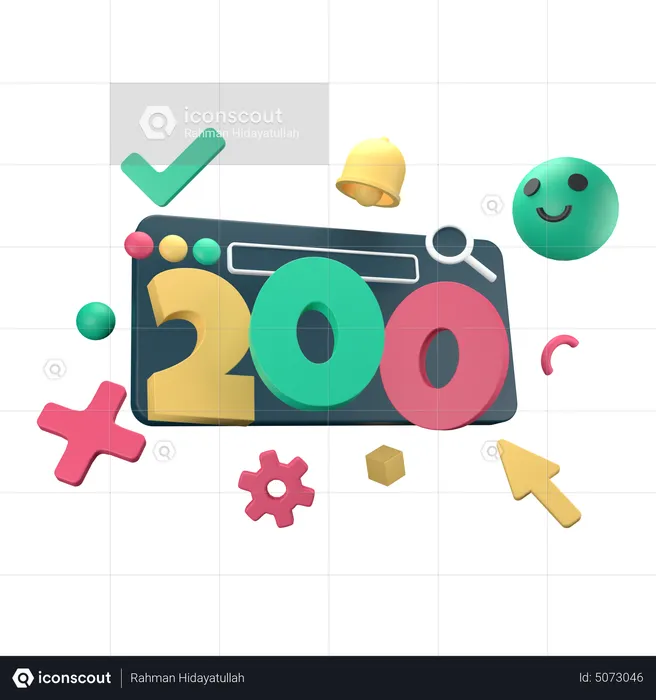 200 Successful Error  3D Icon