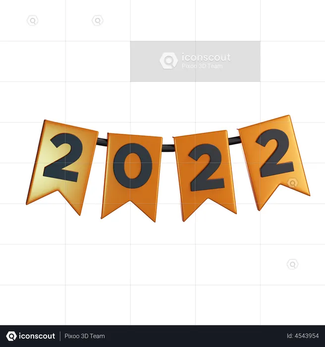 2022 Flag  3D Illustration