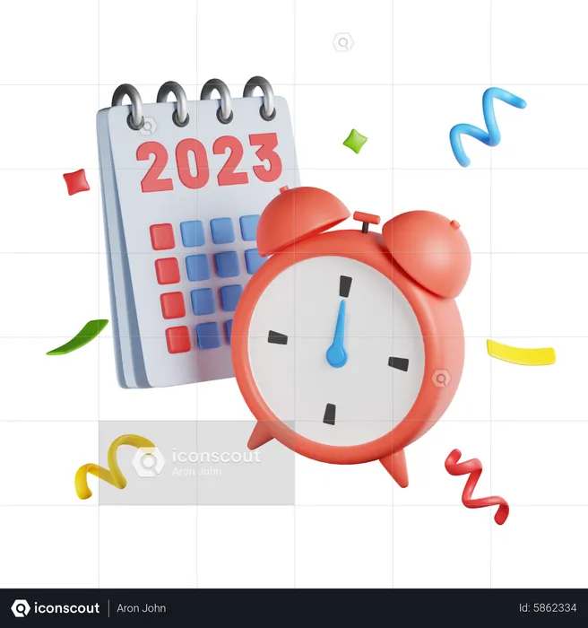 2023 Alarm  3D Icon