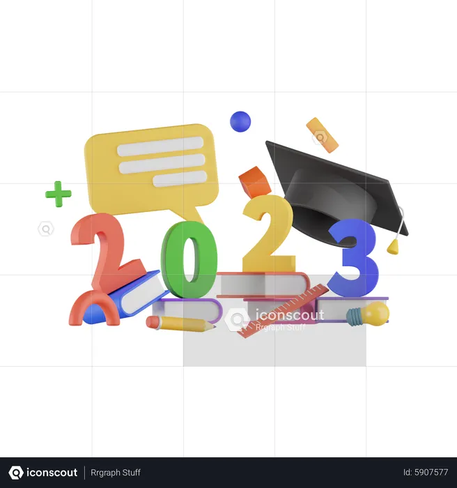 2023 Neujahr  3D Icon