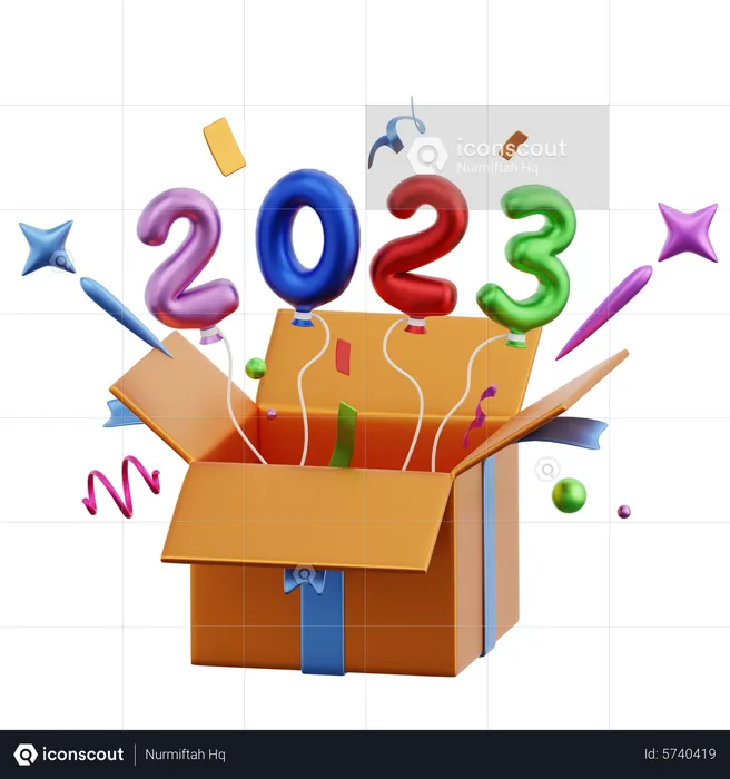 2023 Out Of Box  3D Icon