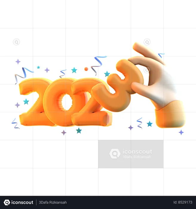 2023 vai acabar  3D Icon