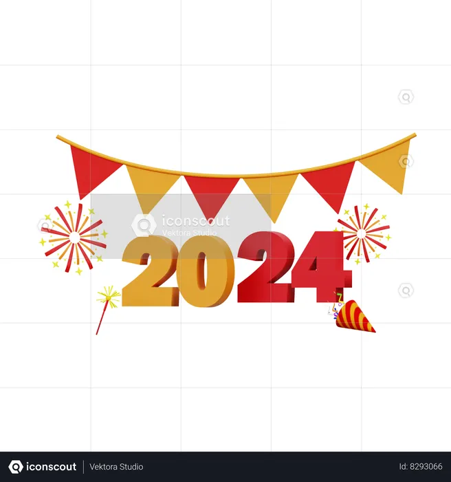 2024 Decoration  3D Icon