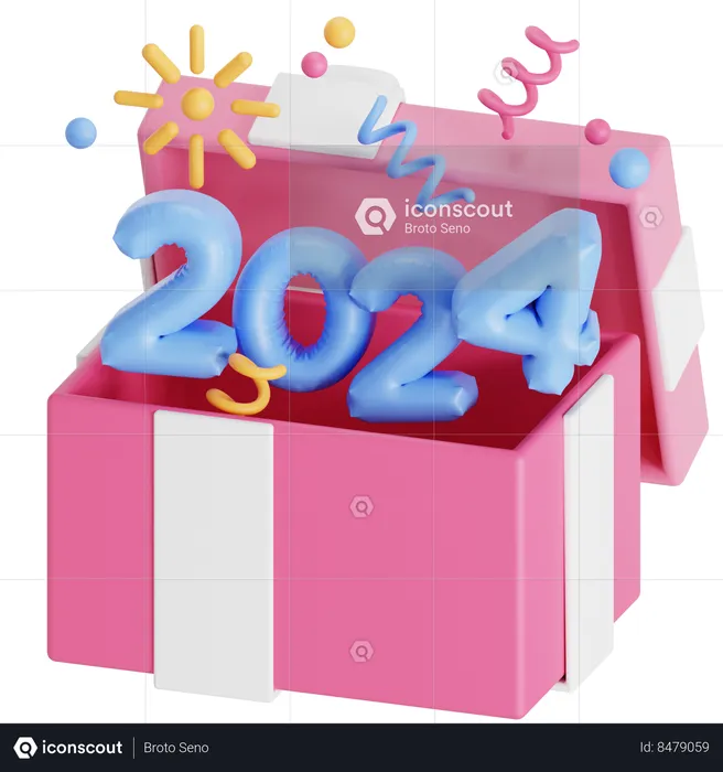 2024 gift  3D Icon