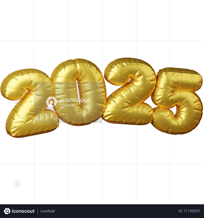 Ballon 2025  3D Icon