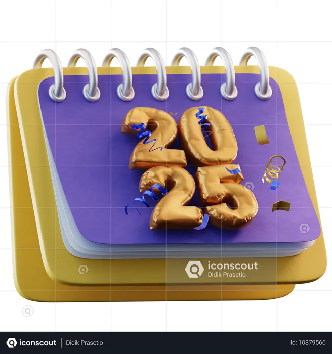 2025 Calendar  3D Icon