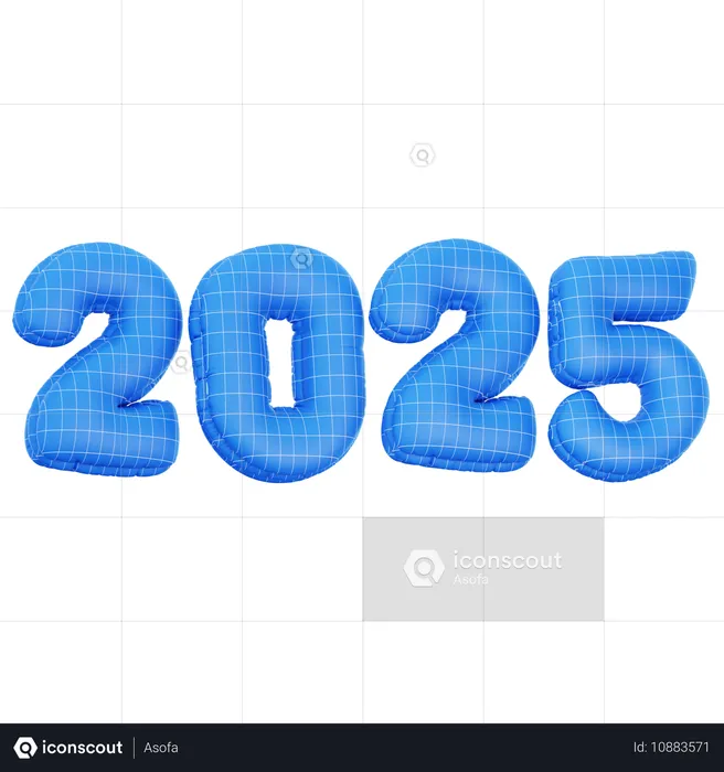 2025 컬러풀 풍선  3D Icon