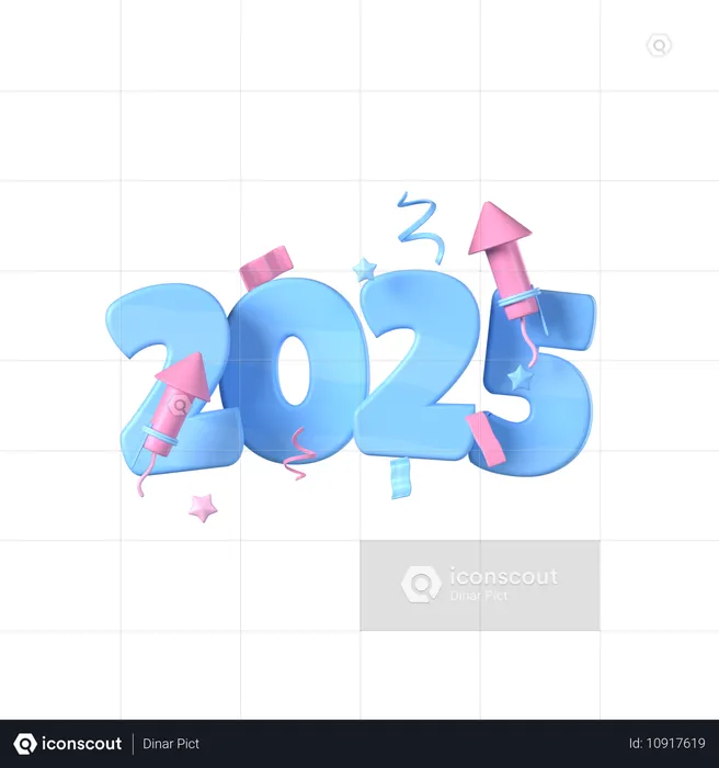 2025 Firecracker Decoration  3D Icon