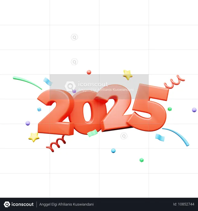 2025 new year  3D Icon