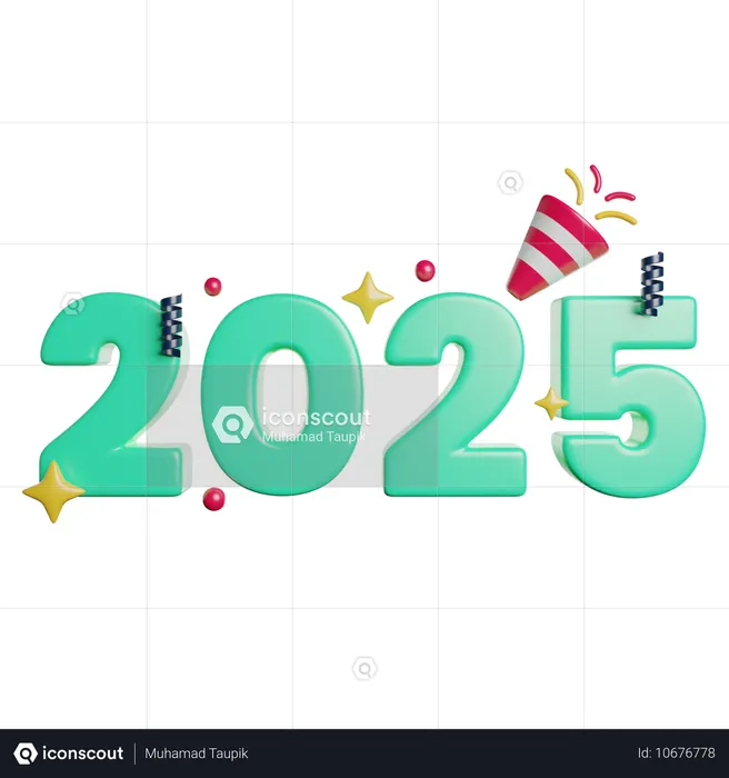 2025年元旦  3D Icon