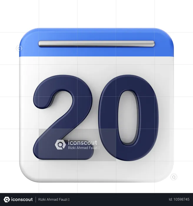 Calendrier 20e  3D Icon