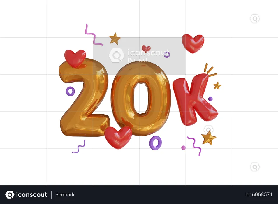 20K  3D Icon