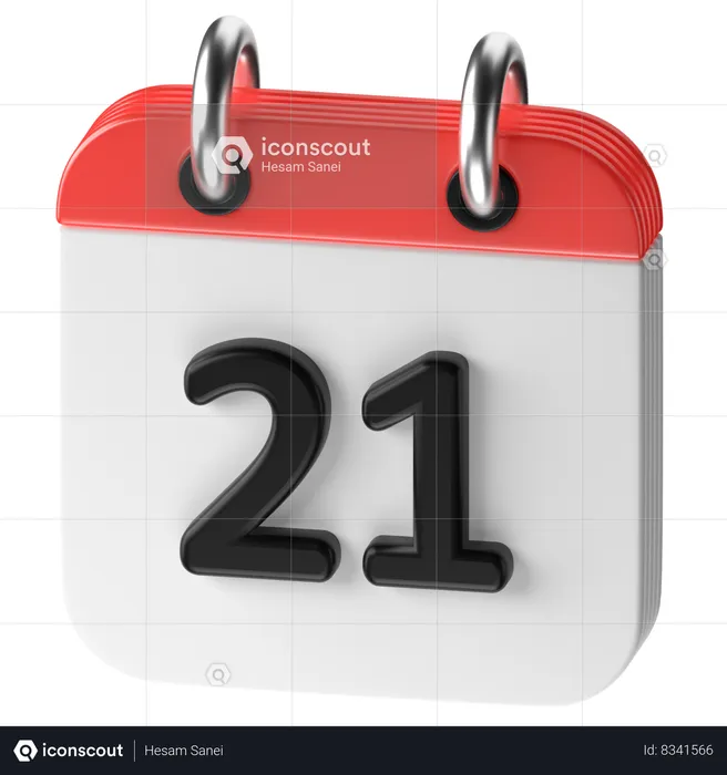 21 date  3D Icon