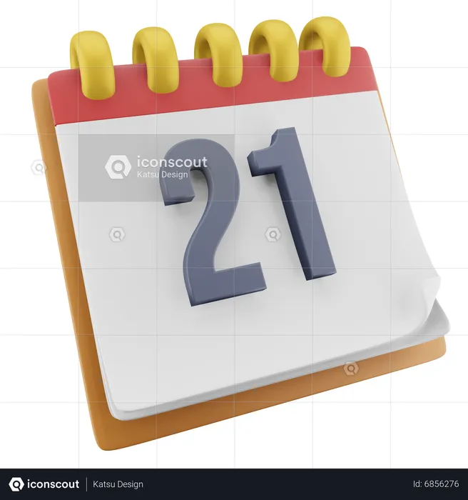 21 Date  3D Icon