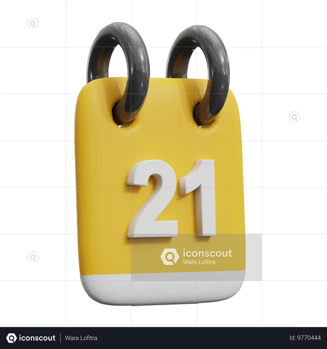21 Date  3D Icon