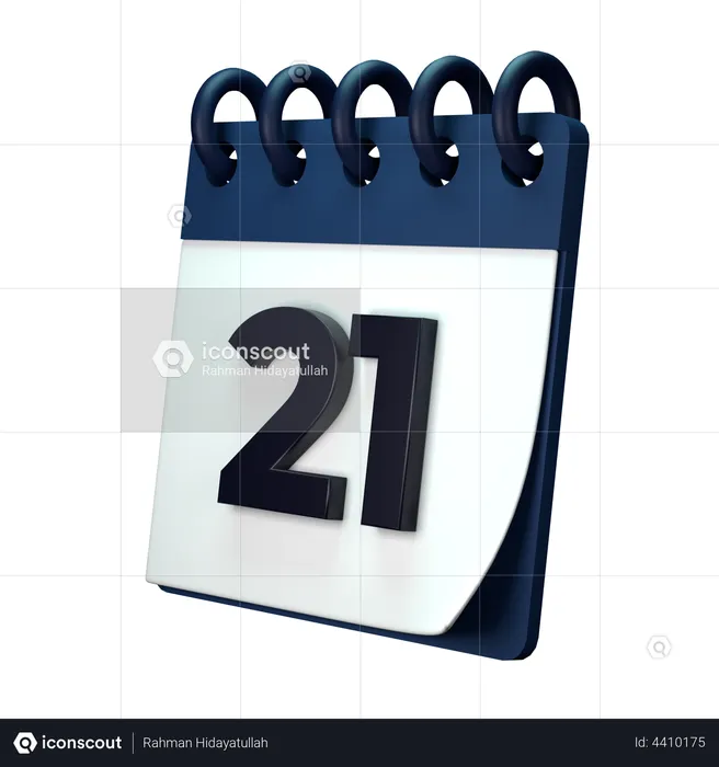 21 Date  3D Illustration